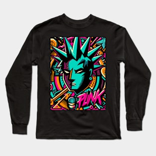 Anarchy in Art: Punk Rock Vector Design Long Sleeve T-Shirt